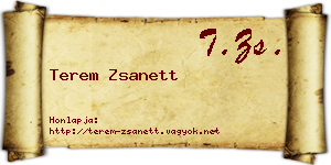 Terem Zsanett névjegykártya