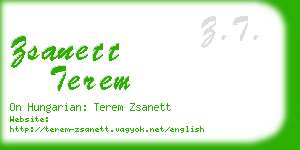 zsanett terem business card